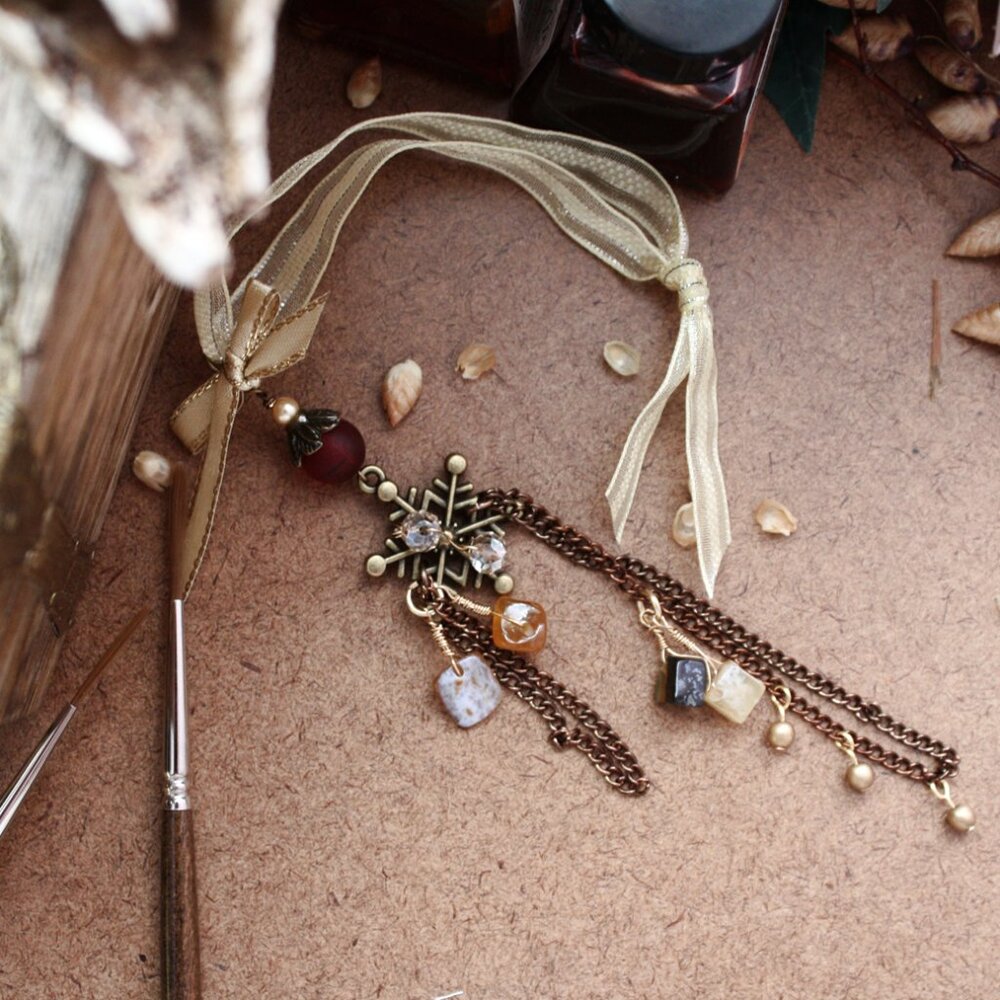 Brass Snowflake Hanging Charm